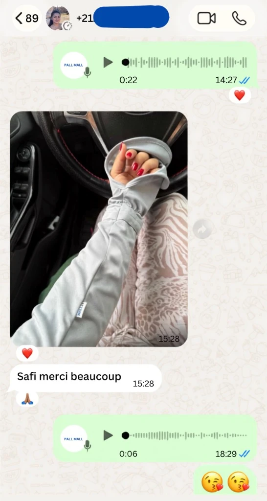 Avis WhatsApp client PALMALL - Safi merci beaucoup